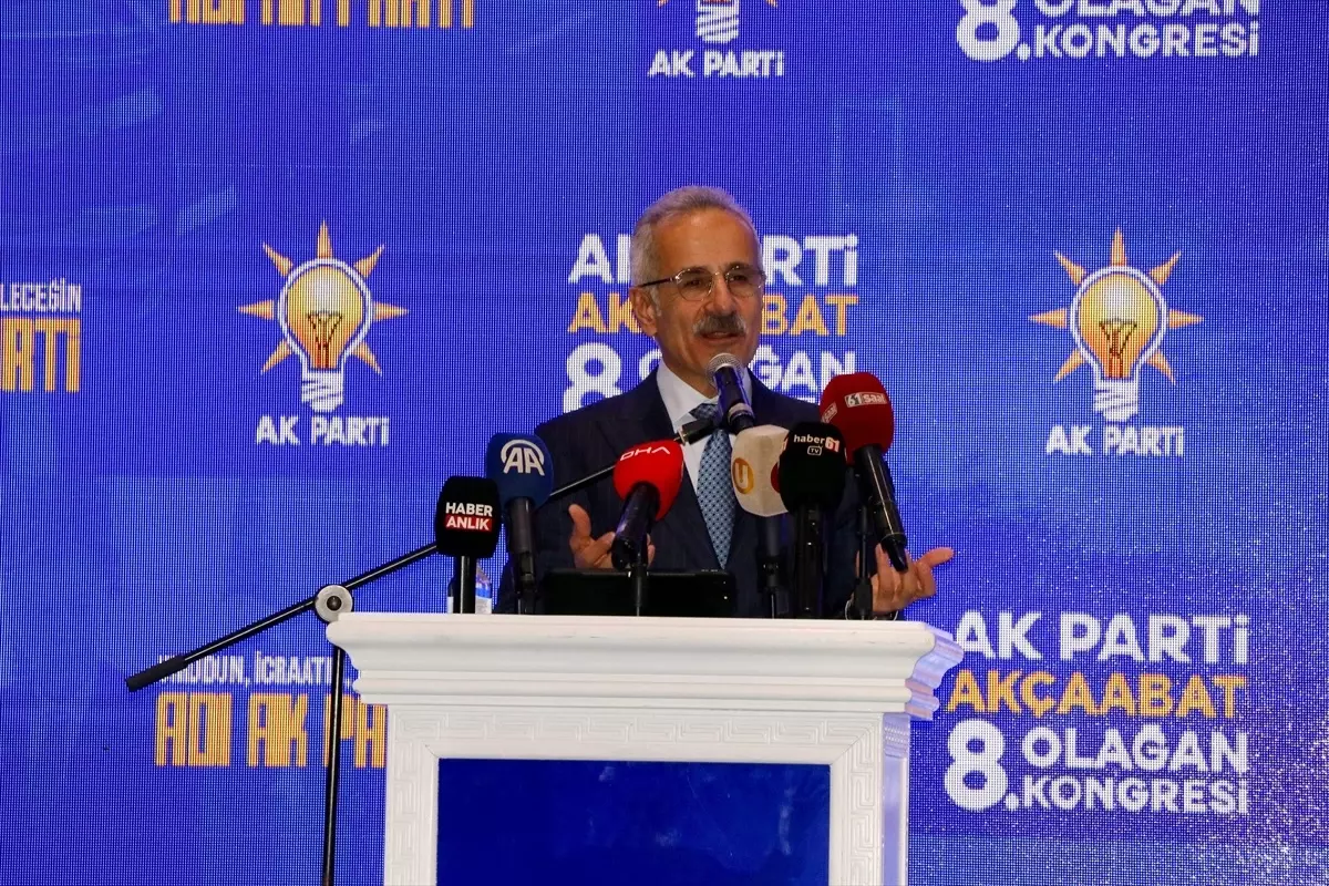 Ulaştırma ve Altyapı Bakanı Uraloğlu, AK Parti Akçaabat İlçe Kongresinde konuştu Açıklaması