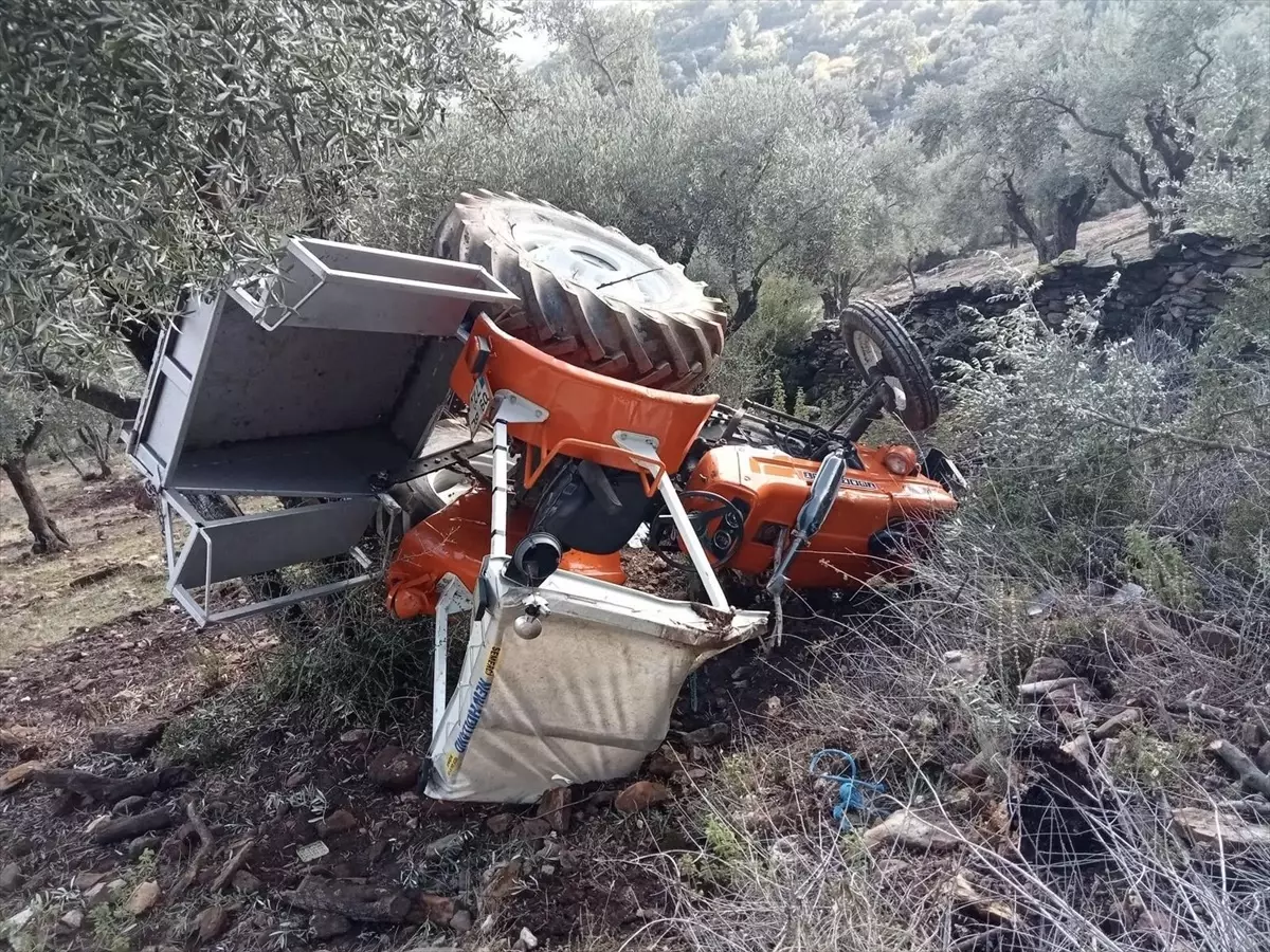 Söke’de Traktör Devrildi, Sürücü Yaralandı